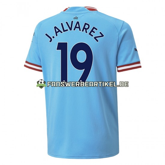 J. ALVAREZ 19 Trikot Manchester City Herren Heimausrüstung 2022-2023 Kurzarm