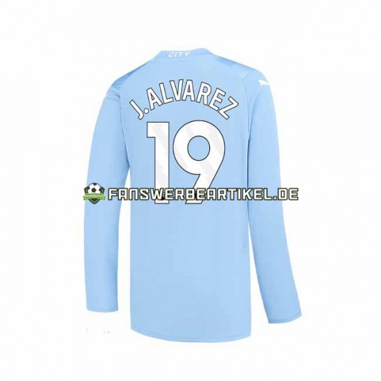 J. ALVAREZ 19 Trikot Manchester City Herren Heimausrüstung 2023-2024 Langarm