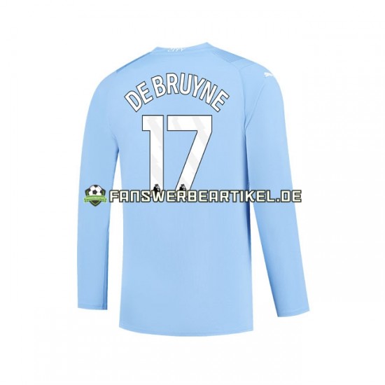 Kevin De Bruyne 17 Trikot Manchester City Herren Heimausrüstung 2023-2024 Langarm