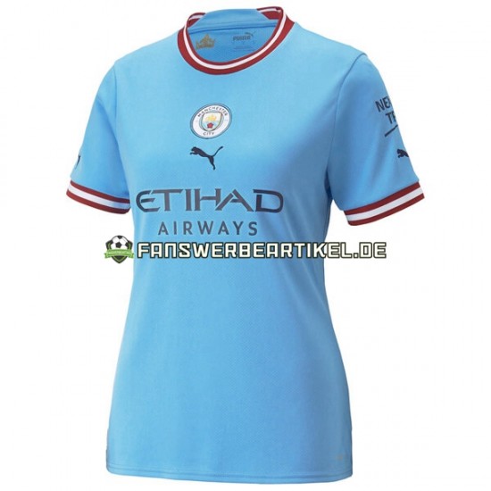 Trikot Manchester City Dame Heimausrüstung 2022-2023 Kurzarm