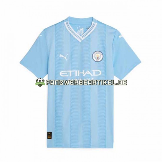 Trikot Manchester City Dame Heimausrüstung 2023-2024 Kurzarm