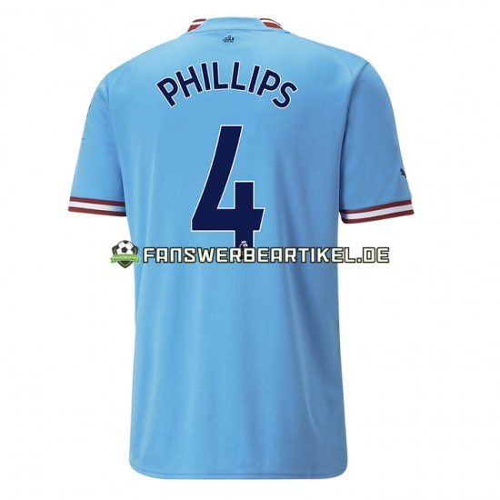 PHILLIPS 4 Trikot Manchester City Herren Heimausrüstung 2022-2023 Kurzarm