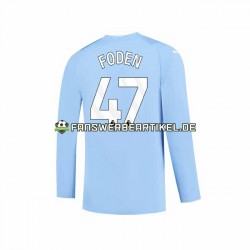 Phil Foden 47 Trikot Manchester City Herren Heimausrüstung 2023-2024 Langarm