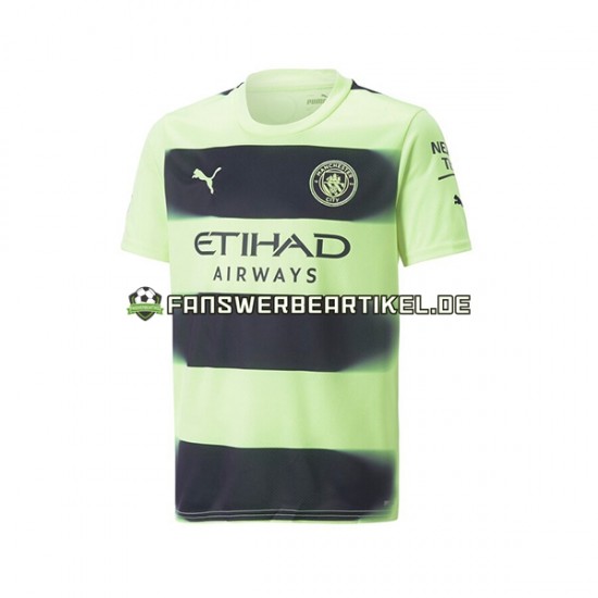 Trikot Manchester City Herren Ausweich ausrüstung 2022-2023 Kurzarm