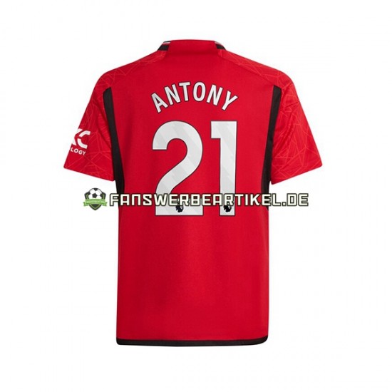 Antony Matheus 21 Trikot Manchester United Herren Heimausrüstung 2023-2024 Kurzarm