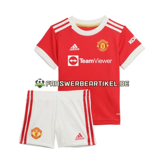 Trikot Manchester United Kinder Heimausrüstung 2021-2022 Kurzarm