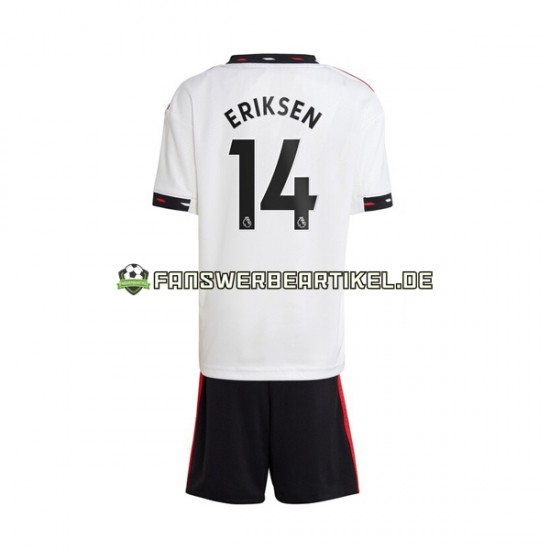 Christian Eriksen 14 Trikot Manchester United Kinder Auswärtsausrüstung 2022-2023 Kurzarm