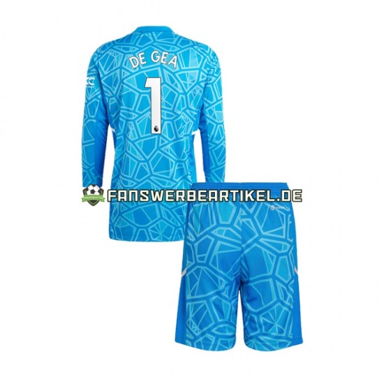 DE GEA 1 Torwart Trikot Manchester United Kinder Heimausrüstung 2022-2023 Langarm