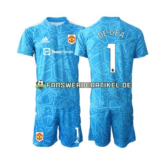 DE GEA 1 Torwart Trikot Manchester United Kinder Heimausrüstung 2022-2023 Kurzarm