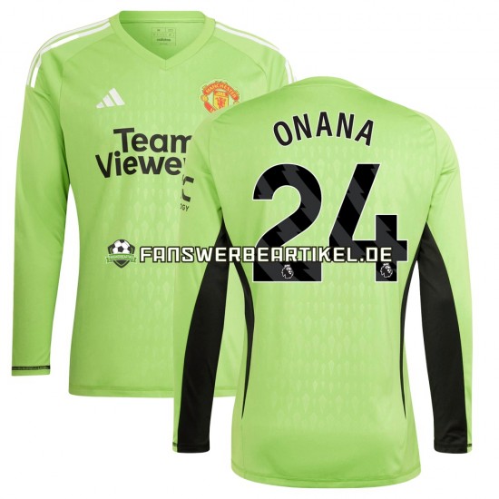 Andre Onana 24 Torwart Trikot Manchester United Herren Heimausrüstung 2023-2024 Langarm