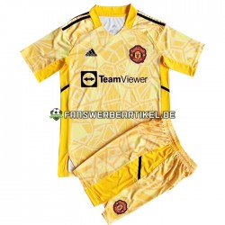 Torwart Trikot Manchester United Kinder Heimausrüstung 2022-2023 Kurzarm