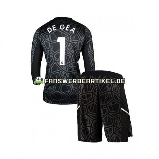 DE GEA 1 Torwart Trikot Manchester United Kinder Auswärtsausrüstung 2022-2023 Langarm