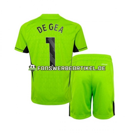 DE GEA 1 Torwart Trikot Manchester United Kinder Heimausrüstung 2023-2024 Kurzarm