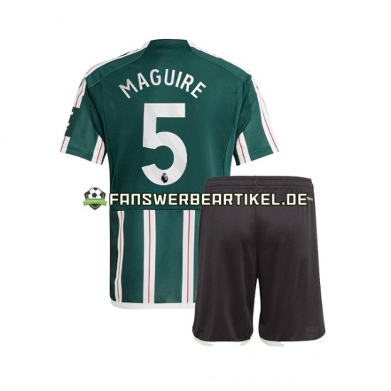 Harry Maguire 5 Trikot Manchester United Kinder Auswärtsausrüstung 2023-2024 Kurzarm