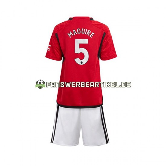 Harry Maguire 5 Trikot Manchester United Kinder Heimausrüstung 2023-2024 Kurzarm