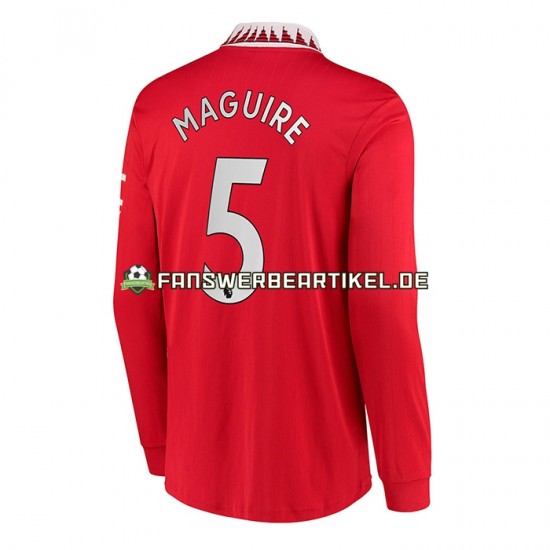 Harry Maguire 5 Trikot Manchester United Herren Heimausrüstung 2022-2023 Langarm