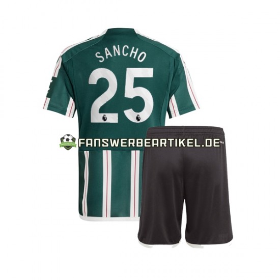 Jadon Sancho 25 Trikot Manchester United Kinder Auswärtsausrüstung 2023-2024 Kurzarm