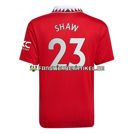 Luke Shaw 23 Trikot Manchester United Herren Heimausrüstung 2022-2023 Kurzarm