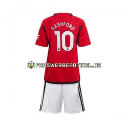 Marcus Rashford 10 Trikot Manchester United Kinder Heimausrüstung 2023-2024 Kurzarm