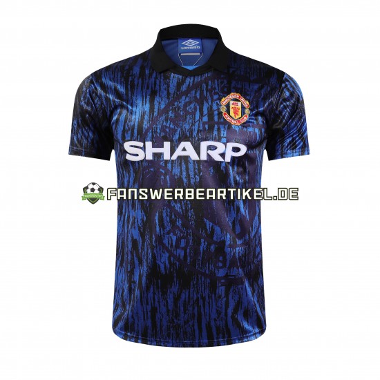 Retro 1993 Trikot Manchester United Herren Auswärtsausrüstung Kurzarm