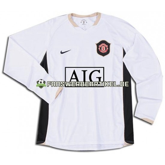 Retro -2007 Trikot Manchester United Herren Auswärtsausrüstung 2006 Langarm