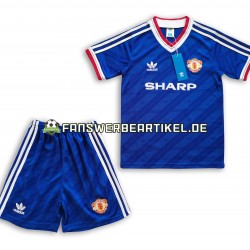Retro 1986 Trikot Manchester United Kinder Auswärtsausrüstung Kurzarm