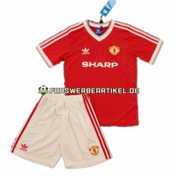Retro 1984 Trikot Manchester United Kinder Heimausrüstung Kurzarm