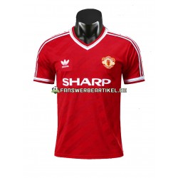 Retro 1986 Trikot Manchester United Herren Heimausrüstung Kurzarm