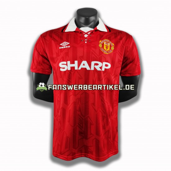 Retro Trikot Manchester United Herren Heimausrüstung 1994 Kurzarm