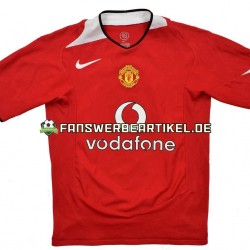 Retro - Trikot Manchester United Herren Heimausrüstung 2004 2006 Kurzarm
