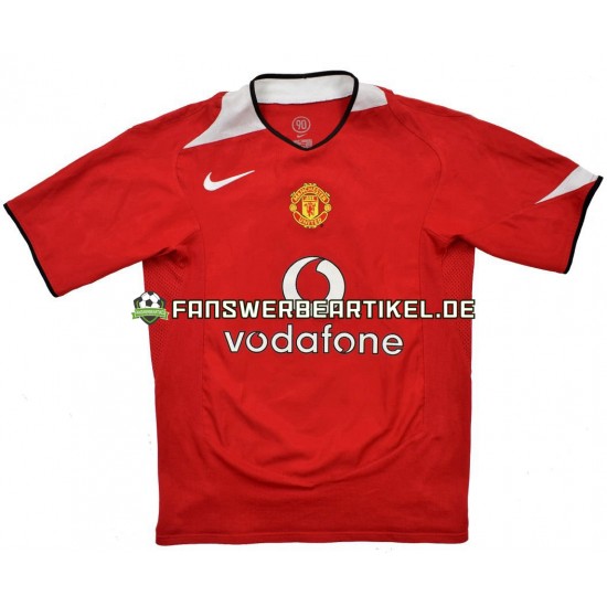 Retro - Trikot Manchester United Herren Heimausrüstung 2004 2006 Kurzarm