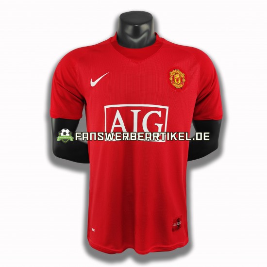 Retro 2007- Trikot Manchester United Herren Heimausrüstung 2008 Kurzarm