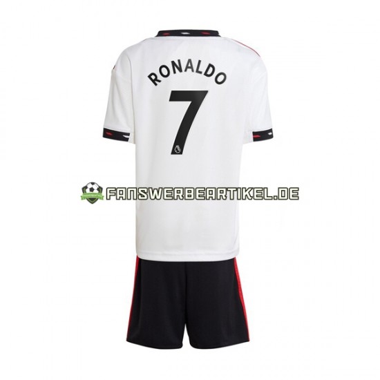 Ronaldo 7 Trikot Manchester United Kinder Auswärtsausrüstung 2022-2023 Kurzarm