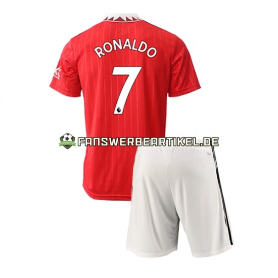 Ronaldo 7 Trikot Manchester United Kinder Heimausrüstung 2022-2023 Kurzarm