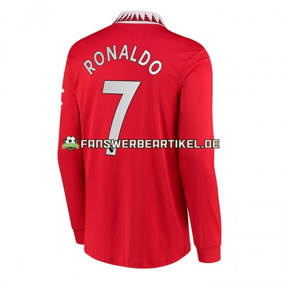 Ronaldo 7 Trikot Manchester United Herren Heimausrüstung 2022-2023 Langarm