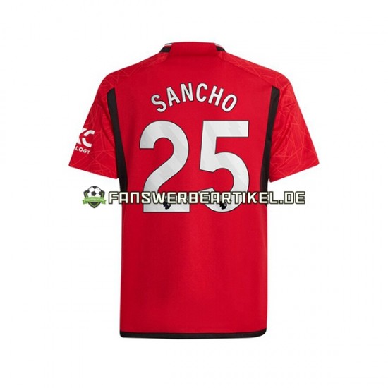 Sancho 25 Trikot Manchester United Herren Heimausrüstung 2023-2024 Kurzarm