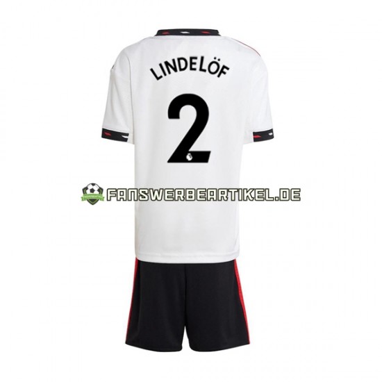 Victor Lindelof 2 Trikot Manchester United Kinder Auswärtsausrüstung 2022-2023 Kurzarm