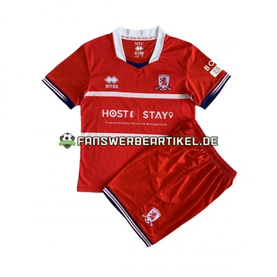 Trikot Middlesbrough Kinder Heimausrüstung 2023-2024 Kurzarm