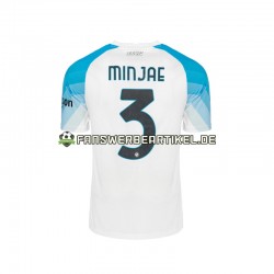 Face Game Minjae 3 Trikot SSC Neaples Herren Heimausrüstung 2022-2023 Kurzarm
