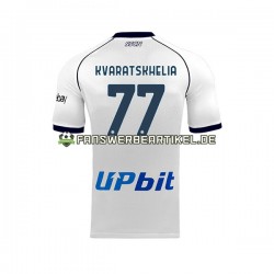 Khvicha Kvaratskhelia 77 Trikot SSC Neaples Herren Auswärtsausrüstung 2023-2024 Kurzarm