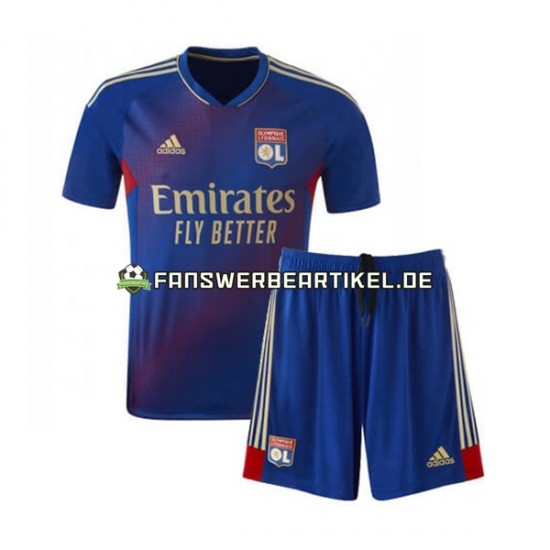 Trikot Olympique Lyon Kinder Viertes ausrüstung 2022-2023 Kurzarm