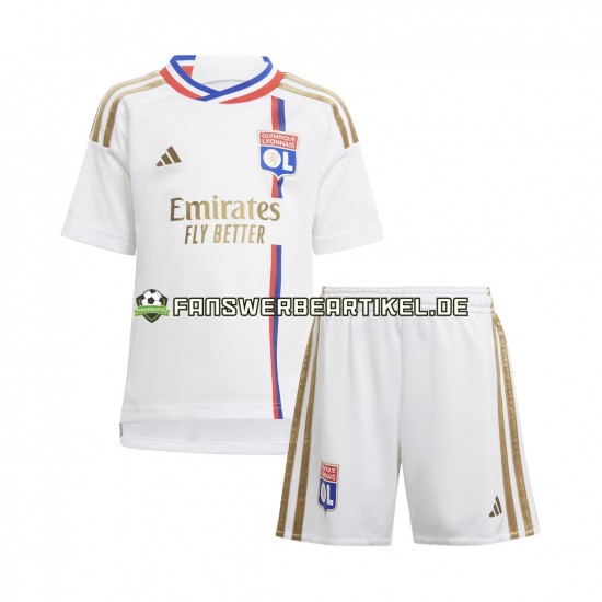 Trikot Olympique Lyon Kinder Heimausrüstung 2023-2024 Kurzarm