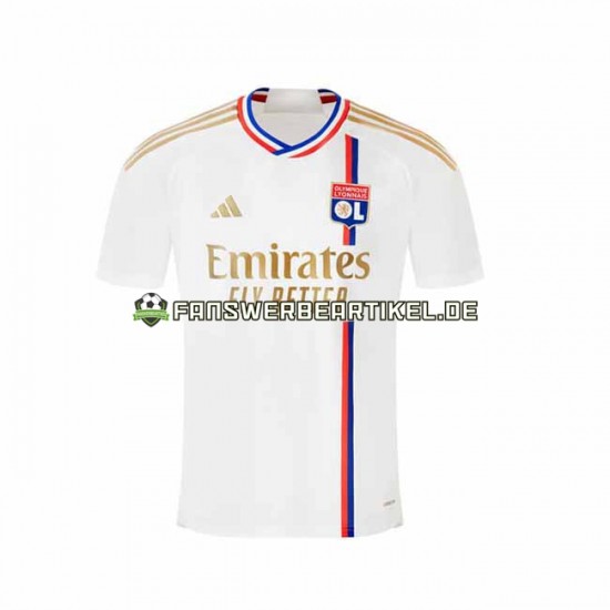 Trikot Olympique Lyon Herren Heimausrüstung 2023-2024 Kurzarm