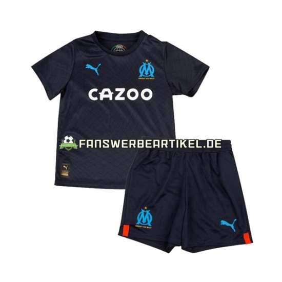 Trikot Olympique Marseille Kinder Auswärtsausrüstung 2022-2023 Kurzarm