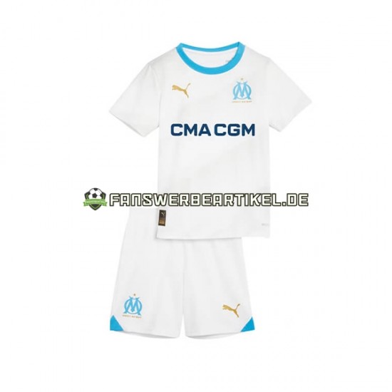 Trikot Olympique Marseille Kinder Heimausrüstung 2023-2024 Kurzarm