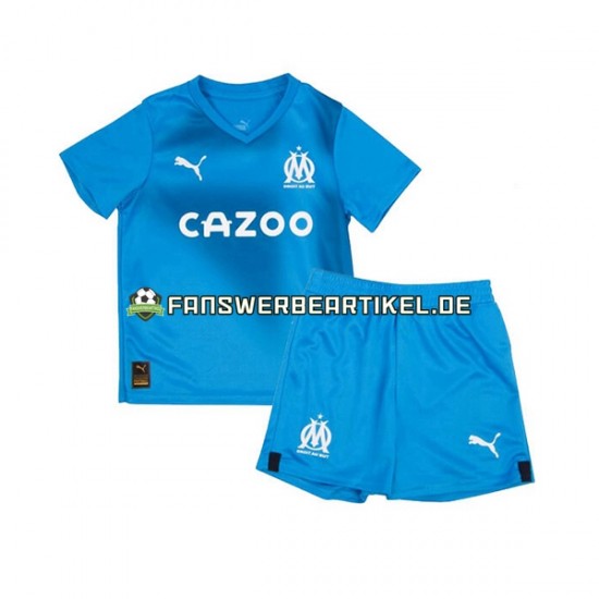 Trikot Olympique Marseille Kinder Ausweich ausrüstung 2022-2023 Kurzarm