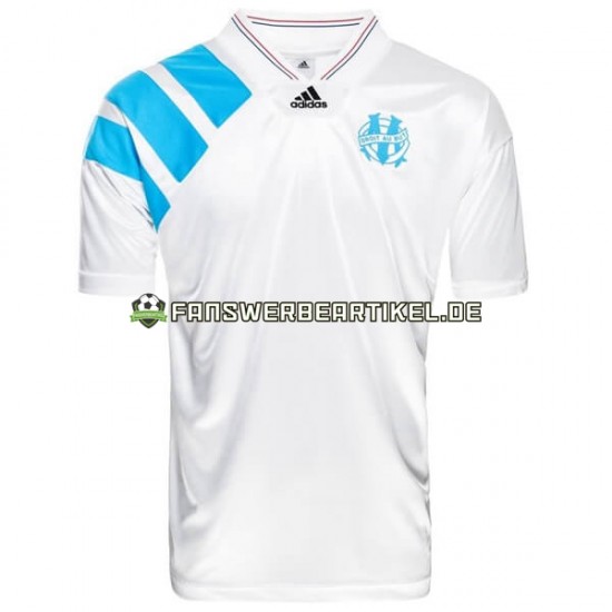 1993 Trikot Olympique Marseille Herren Heimausrüstung Kurzarm