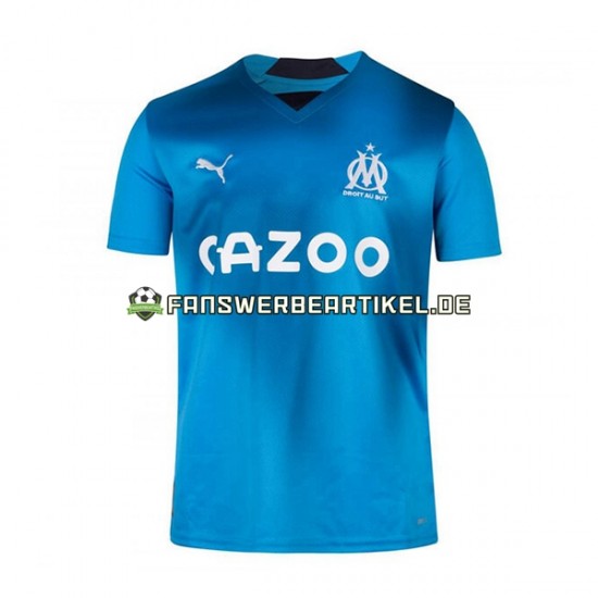 Trikot Olympique Marseille Herren Ausweich ausrüstung 2022-2023 Kurzarm