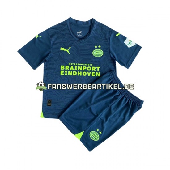 Trikot PSV Eindhoven Kinder Ausweich ausrüstung 2023-2024 Kurzarm