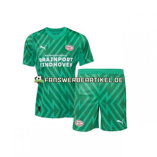 Torwart Trikot PSV Eindhoven Kinder Heimausrüstung 2023-2024 Kurzarm